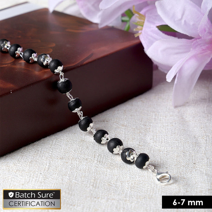 Government-Certified Silver Plated Karungali Bracelet for Spiritual Protection, Grounding, and Positive Energy. India’s Largest Pooja Accessories Brand – www.satvikstore.in