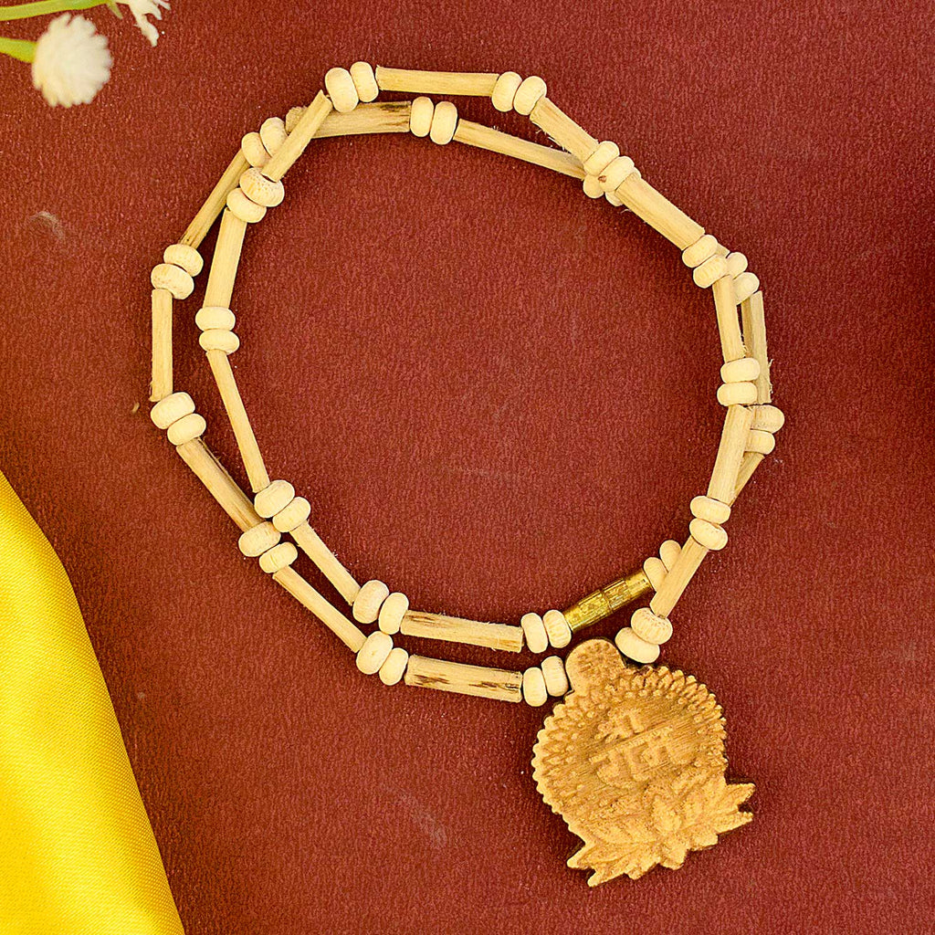 100% Original Tulsi Mala with Shri Ram Wooden Locket – sacred prayer beads with devotional locket for chanting and meditation. India’s Largest Brass Idols Brand - www.satvikstore.in
