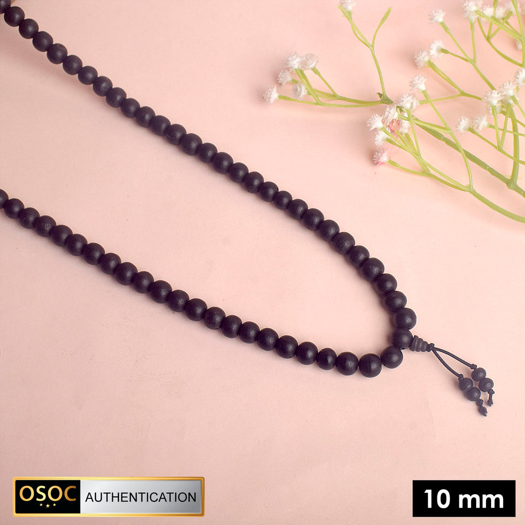 100% Original Govt. Certified 10mm Karungali Mala with Sumeru Bead and Matt Finish. India’s Largest Pooja Accessories Brand - www.satvikstore.in