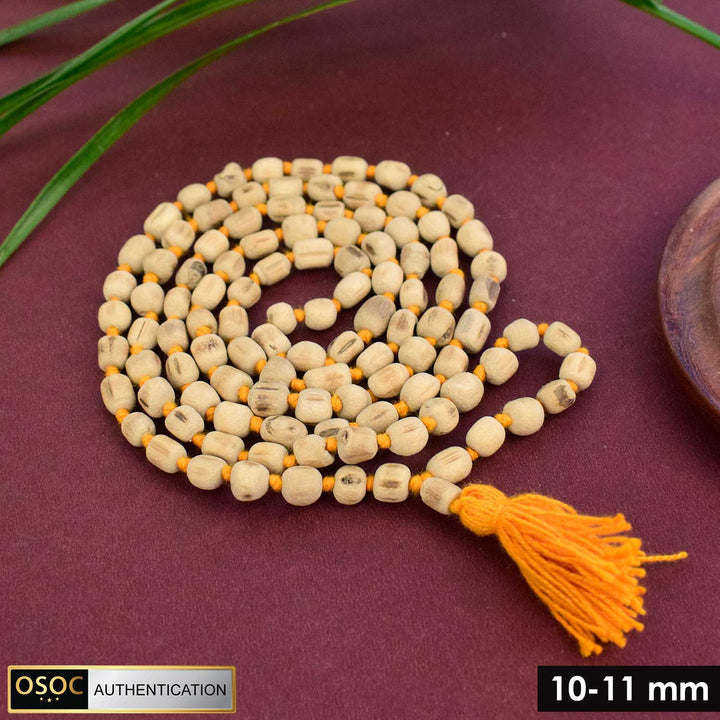 100% Original Tulsi Kanthi Jap Mala with 11-12mm beads – sacred Hindu prayer rosary for chanting, meditation, and spiritual rituals. India’s Premium Jap Mala Store - www.satvikstore.in