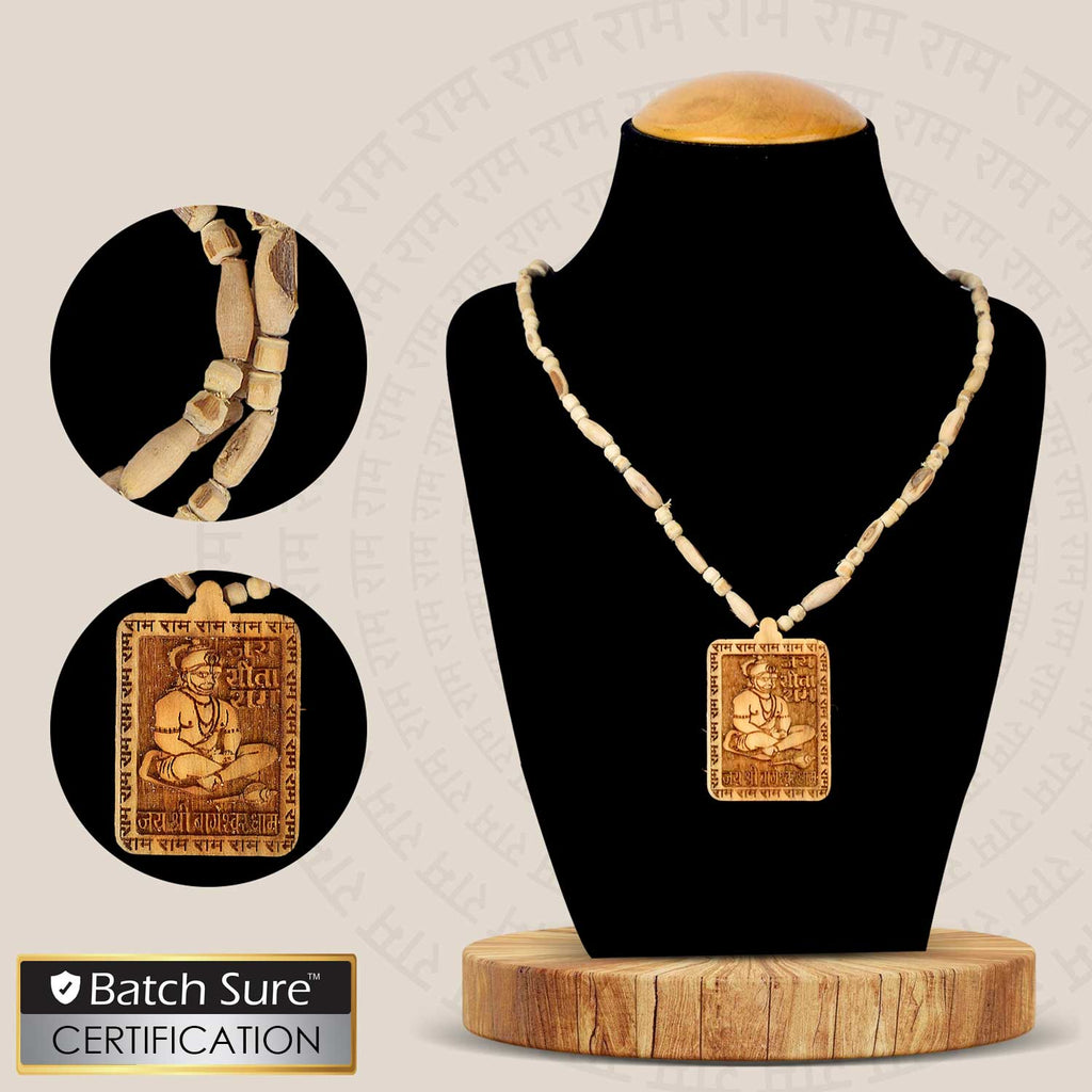 Buy 100% Original Tulsi Mala with Jai Sita Ram / Jai Shri Bageshwar Dham Wooden Locket, ideal for daily chanting, meditation, and spiritual devotion. Made from pure Tulsi beads, this sacred mala brings divine protection, focus, and peace to your spiritual routine. India’s Largest Brass Idols Brand - www.satvikstore.in