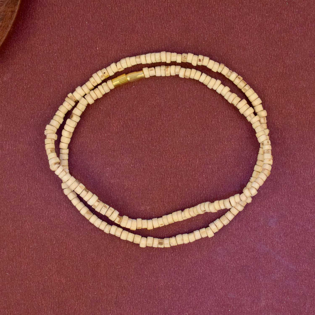 100% Pure 8 Inch Long Tulsi Kanthi Bead Jap Mala – Sacred wooden mala for chanting, devotion, and spiritual protection. India’s Largest Pooja Accessories Brand - www.satvikstore.in