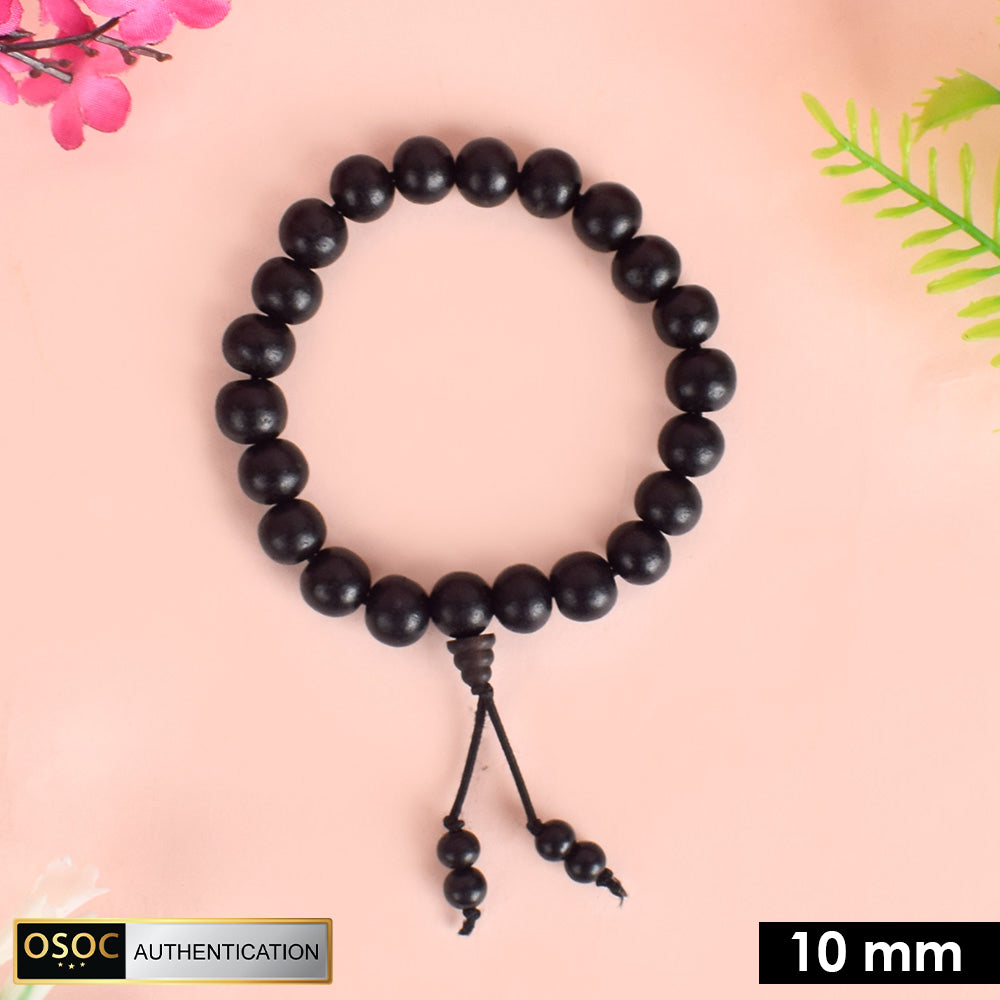 10mm Government Certified Karungali Bracelet with Gloss Finish – Premium Spiritual Rudraksha Mala for Protection, Focus, and Positive Energy. India’s Largest Pooja Accessories Brand - www.satvikstore.in