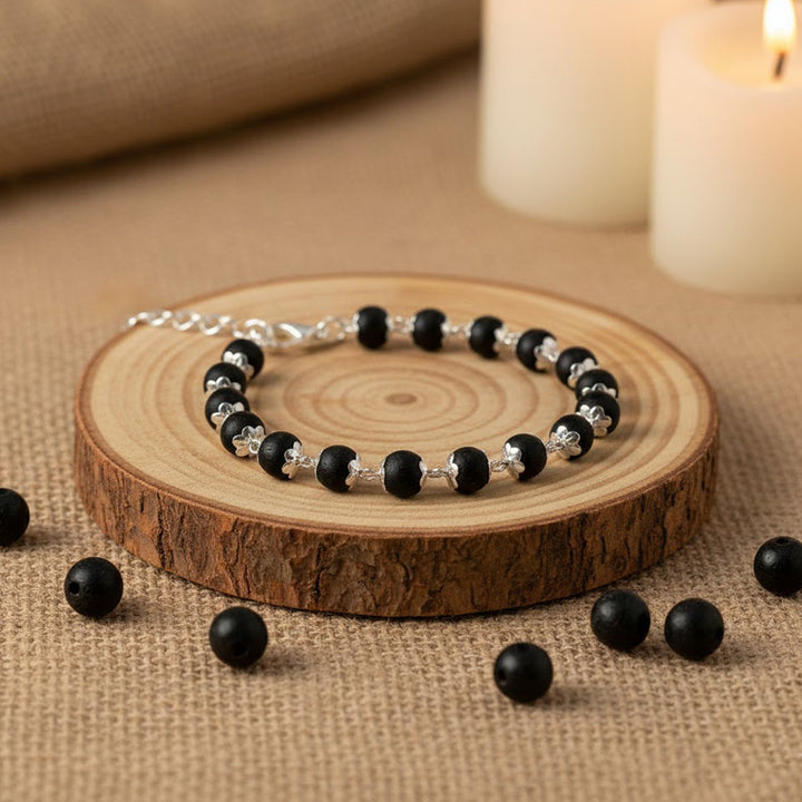 Government-Certified Silver Plated Karungali Bracelet for Spiritual Protection, Grounding, and Positive Energy. India’s Largest Pooja Accessories Brand – www.satvikstore.in