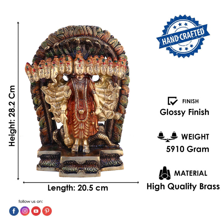 Lord Vishnu, Maha Vishnu, Shri Narayan,&nbsp;Virat Vishnu Swaroop,&nbsp;Satyanarayan Murti/Idol. Handmade product from the Artisanship of India's Craftsman with Using Modern Style.