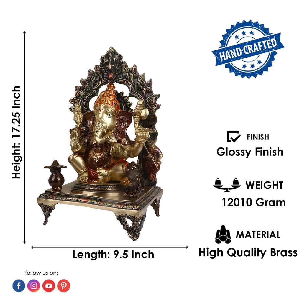 Lord Ganesh, Ganpati, known for Blessing Good Health and Wealth, The Idol Is made from Premium Quality material for long lasting use. Handmade product from the Artisanship of India's Craftsman with Using Modern Style.