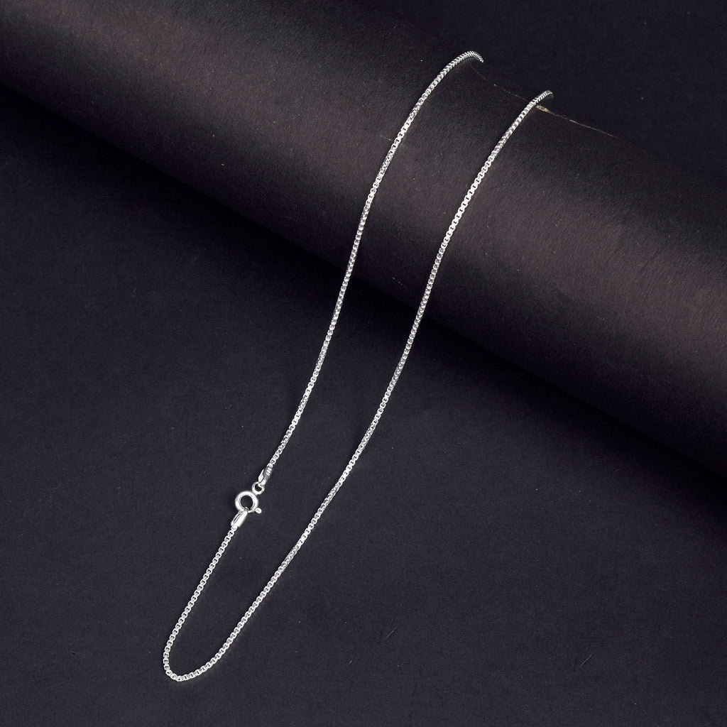 925 Pure Silver Square Link Shape Chain for Men and Women – India’s Largest Pooja Accessories Brand - www.satvikstore.in