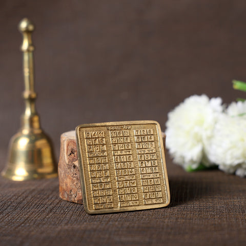 Asht Dhatu Navgrah Yantra for nine planets blessings, protection, spiritual balance, and positivity for home or office. India’s Largest Pooja Accessories Brand – www.satvikstore.in