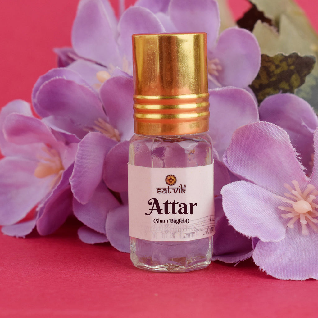 Attar Perfume Bottle for Pooja is a traditional fragrance used in spiritual rituals, poojas, and blessings, adding a divine and aromatic essence to the sacred ceremonies, enhancing devotion and focus – India’s Largest Pooja Accessories Brand – www.satvikstore.in