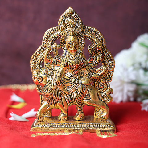 Brass Durga Maa Idol for Home Temple and Navratri Pooja – Premium Brass Murti with Fine Detailing, Ideal for Worship, Festive Décor & Spiritual Gifting. India’s Largest Pooja Accessories Brand – www.satvikstore.in
