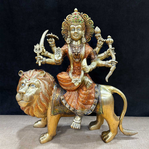 13 inches Stunning Sherawali Mata Statue