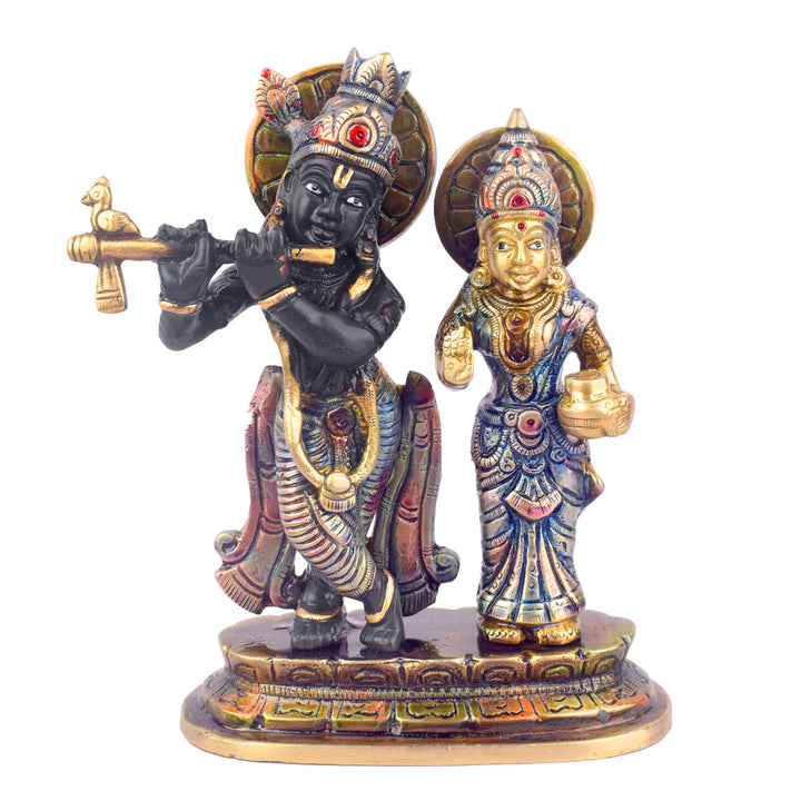 The 6.7 Inch Radha Krishna Idol for Spiritual Bliss is a stunning representation of divine love and harmony. This intricately crafted idol depicts Lord Krishna and Radha in their eternal, graceful union, radiating peace, devotion, and spiritual bliss.