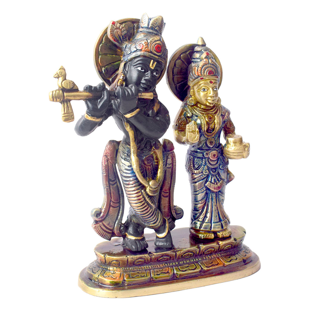 The 6.7 Inch Radha Krishna Idol for Spiritual Bliss is a stunning representation of divine love and harmony. This intricately crafted idol depicts Lord Krishna and Radha in their eternal, graceful union, radiating peace, devotion, and spiritual bliss.