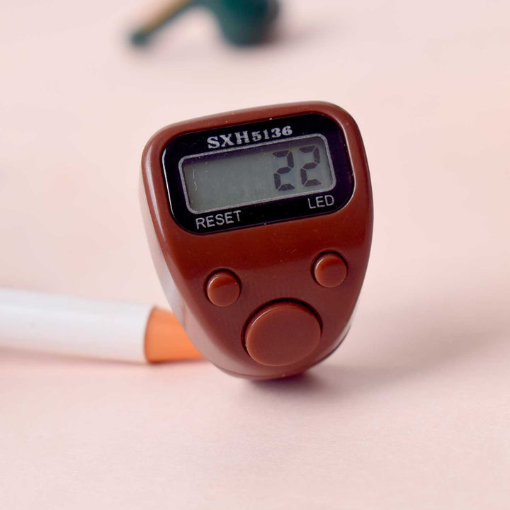 Digital Finger Japa Counter – Ring-style tally counter for mantra chanting and meditation. India’s Largest Pooja Accessories Brand - www.satvikstore.in
