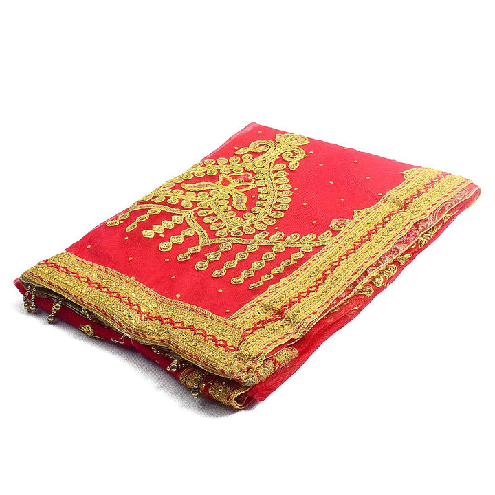 Enhance your puja ceremonies with this exquisite Pink Chunri featuring intricate golden embroidery. Measuring 188 cm (74 inches) in length and 108 cm (43 inches) in height, this elegant cloth is ideal for Devi puja, temple offerings, and altar decorations.

🛍️ Shop now at Satvik Store for authentic spiritual and religious products. 🌸🙏