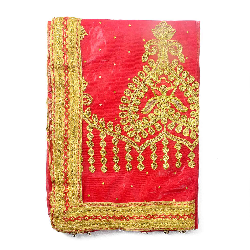 Enhance your puja ceremonies with this exquisite Pink Chunri featuring intricate golden embroidery. Measuring 188 cm (74 inches) in length and 108 cm (43 inches) in height, this elegant cloth is ideal for Devi puja, temple offerings, and altar decorations.

🛍️ Shop now at Satvik Store for authentic spiritual and religious products. 🌸🙏