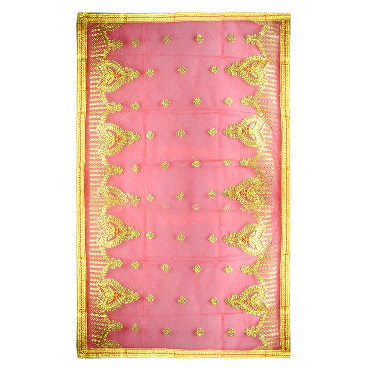 Enhance your puja ceremonies with this exquisite Pink Chunri featuring intricate golden embroidery. Measuring 188 cm (74 inches) in length and 108 cm (43 inches) in height, this elegant cloth is ideal for Devi puja, temple offerings, and altar decorations.

🛍️ Shop now at Satvik Store for authentic spiritual and religious products. 🌸🙏