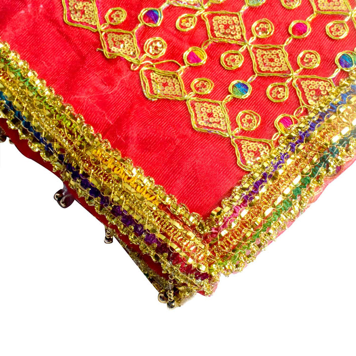 Adorn your puja altar with this beautifully crafted Pink Chunri, featuring golden sequin embellishments for a divine appearance. Measuring 190 cm (75 inches) in length and 103 cm (40 inches) in height, this traditional cloth is perfect for Devi puja, temple offerings, and festive rituals.

🛍️ Shop now at Satvik Store for authentic spiritual and religious products. 🌸🙏