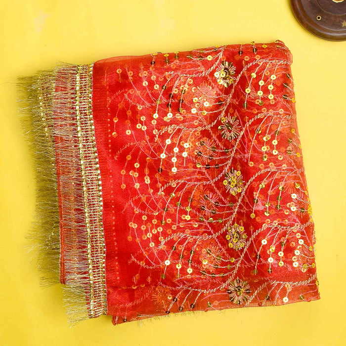 Elegant Embroidered Mata Chunri – 74x45 Inch