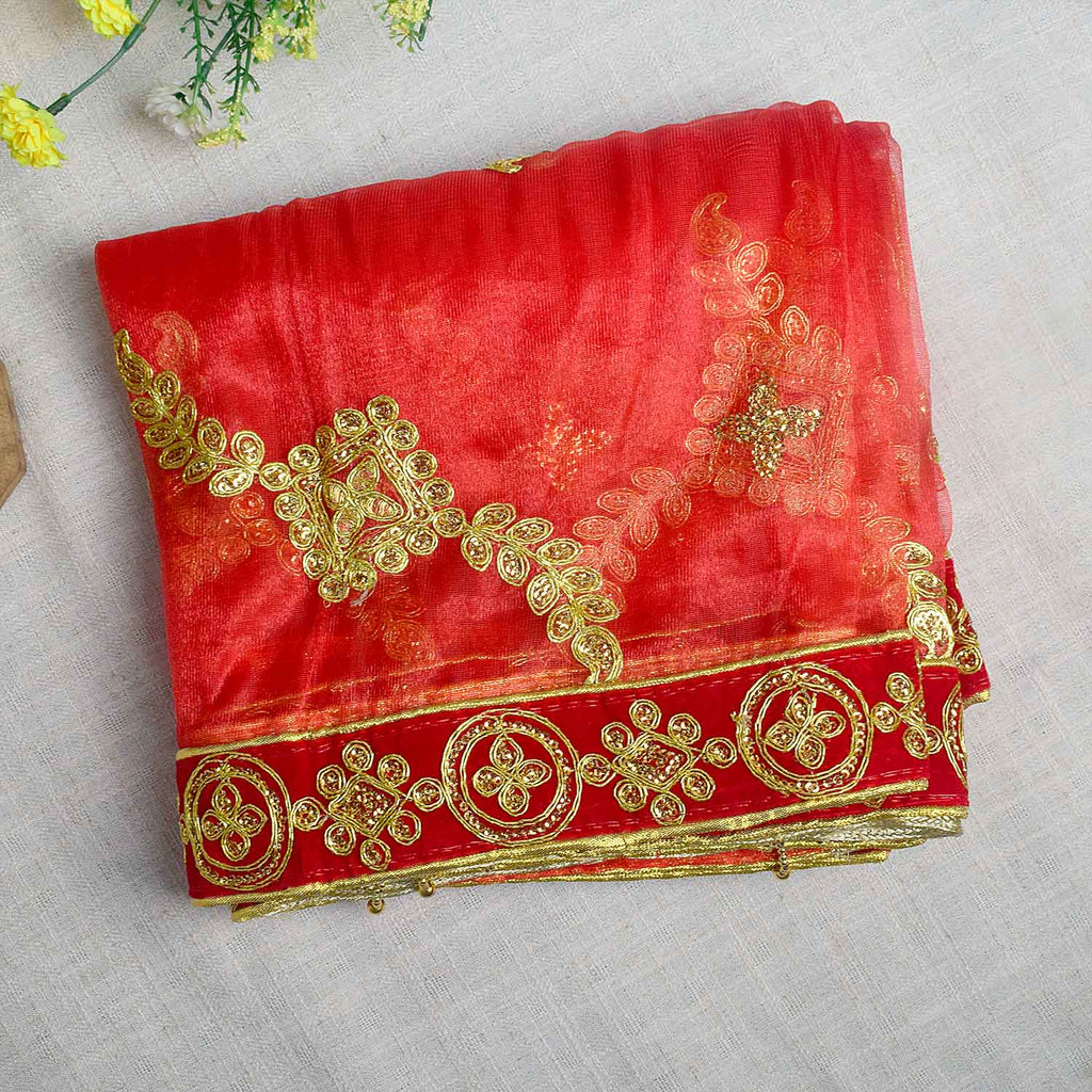 Enhance your spiritual rituals with this beautiful Mata Ki Chunri, designed with intricate golden winged motifs. Measuring 212 cm (83.5 inches) in length and 102 cm (40 inches) in height, this Chunri is crafted from premium-quality fabric with delicate gold detailing. Ideal for Navratri, Durga Puja, temple offerings, and home decor, it adds a divine touch to your prayers and celebrations.

🛍️ Shop authentic Mata Ki Chunris, Devi Chunaris, and more at Satvik Store for all your pooja and festive essentials. 