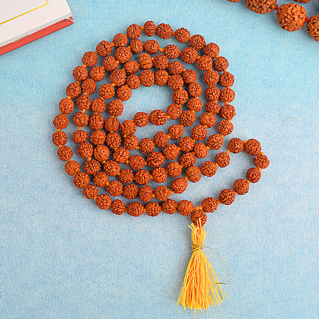 Panchmukhi Rudraksha Jaap Mala with 108 natural 9mm beads, ideal for chanting, meditation, and spiritual protection. Authentic 5 Mukhi Rudraksha mala used in Hindu rituals and devotion to Lord Shiva." India’s Premium Jap Mala Store- www.satvikstore.in
 