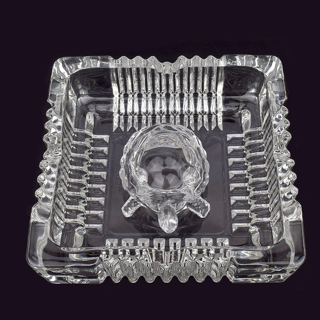 Feng Shui Glass Crystal Turtle with Plate (Square) – A beautiful Vastu turtle for career growth, luck, and home decor. India’s Largest Pooja Accessories Brand – www.satvikstore.in