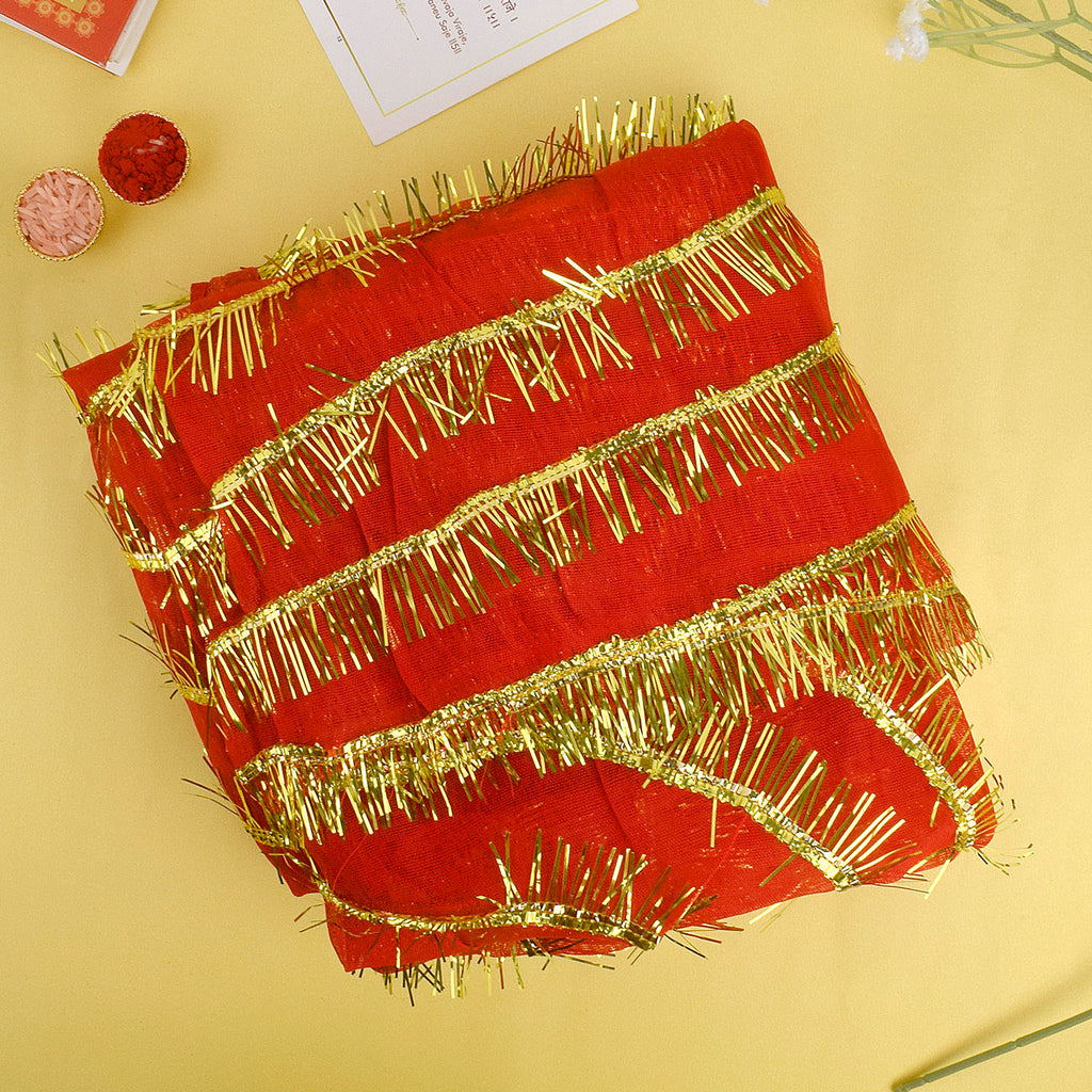 Traditional 60x30 inch Full Size Mata Chunni for grand Mata idol decoration and pooja rituals – India’s Largest Pooja Accessories Brand – www.Satvikstore.in