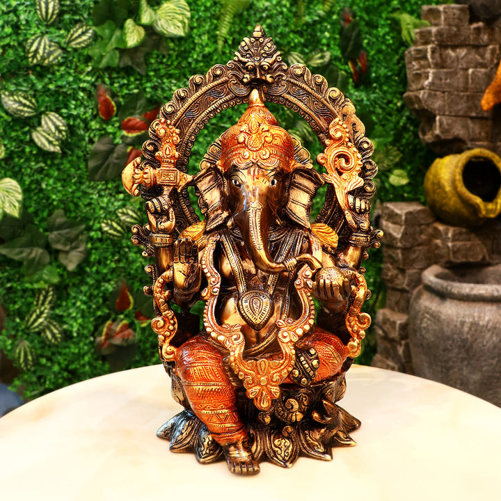 Lord Ganesh, Ganpati, is known for Blessing Good Health and Wealth, The Idol Is made from Premium Quality material for long-lasting use. Handmade product from the Artisanship of India's Craftsman Using Modern Style.