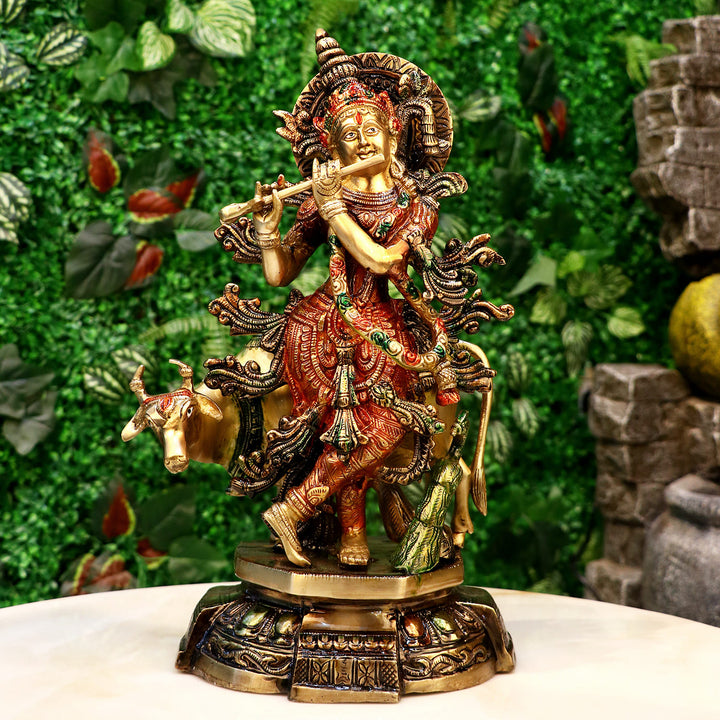 Pure Brass Krishan is known for Blessing Good Health and Wealth, The Idol Is made from Premium Quality material for long-lasting use. Handmade product from the Artisanship of India's Craftsman Using Modern Style.