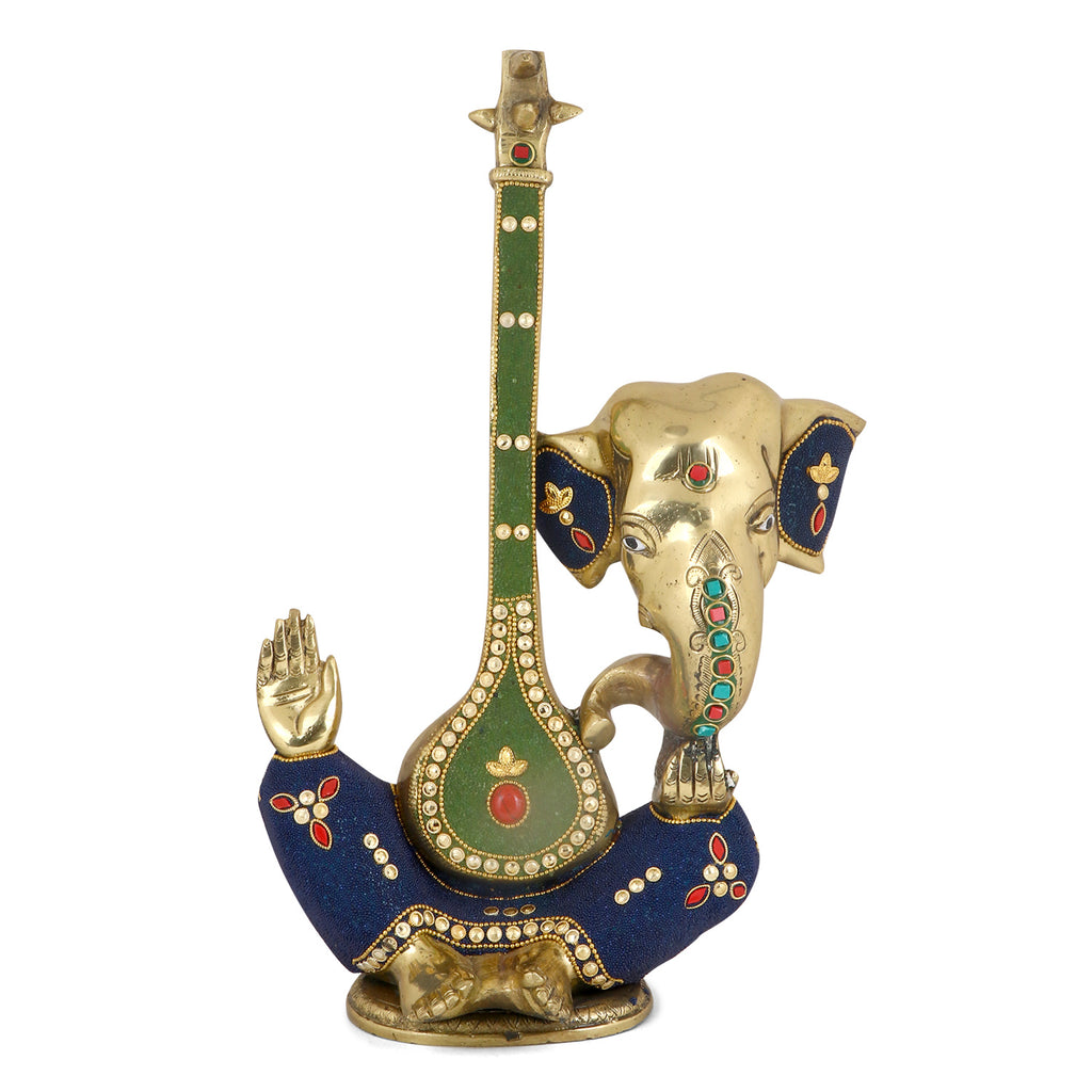 Lord Ganesh, Ganpati, known for Blessing Good Health and Wealth, The Idol Is made from Premium Quality material for long lasting use. Handmade product from the Artisanship of India's Craftsman with Using Modern Style.