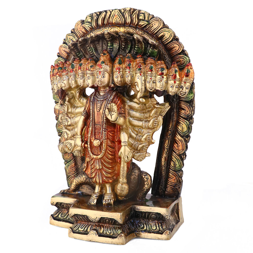 Lord Vishnu, Maha Vishnu, Shri Narayan,&nbsp;Virat Vishnu Swaroop,&nbsp;Satyanarayan Murti/Idol. Handmade product from the Artisanship of India's Craftsman with Using Modern Style.