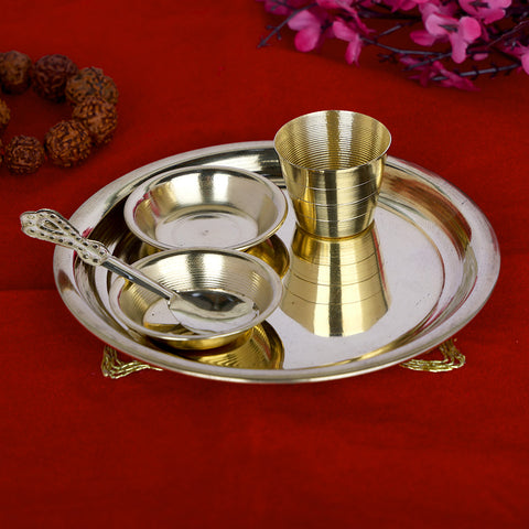 Laddu Gopal pooja bhog thali for daily worship and Krishna puja rituals. India’s Largest Pooja Accessories Brand – www.satvikstore.in
