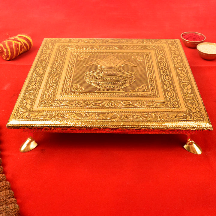 Meenakari Design Wooden Chowki | India’s Largest Pooja Accessories Brand – www.satvikstore.in