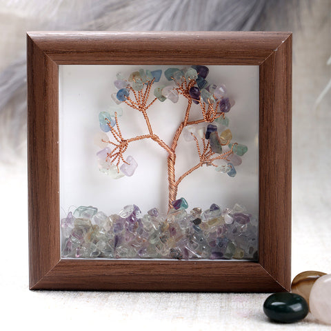 Multi fluorite crystal tree frame for clarity and balance. India’s Largest Puja Accessories Brand- www.satvikstore.in