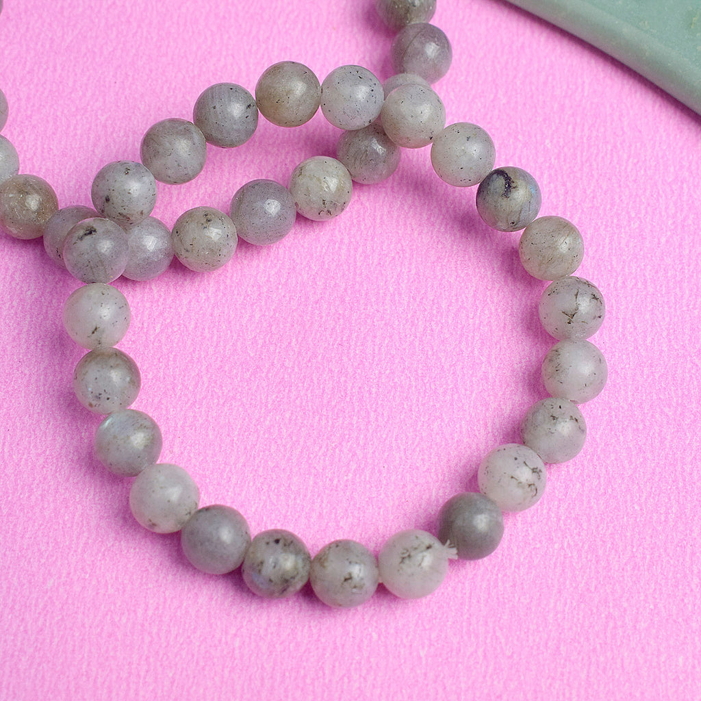 Natural Certified Labradorite Crystal Bracelet for Reiki Healing with 8MM Beads for Intuition and Energy Protection. India’s Largest Pooja Accessories Brand – www.satvikstore.in