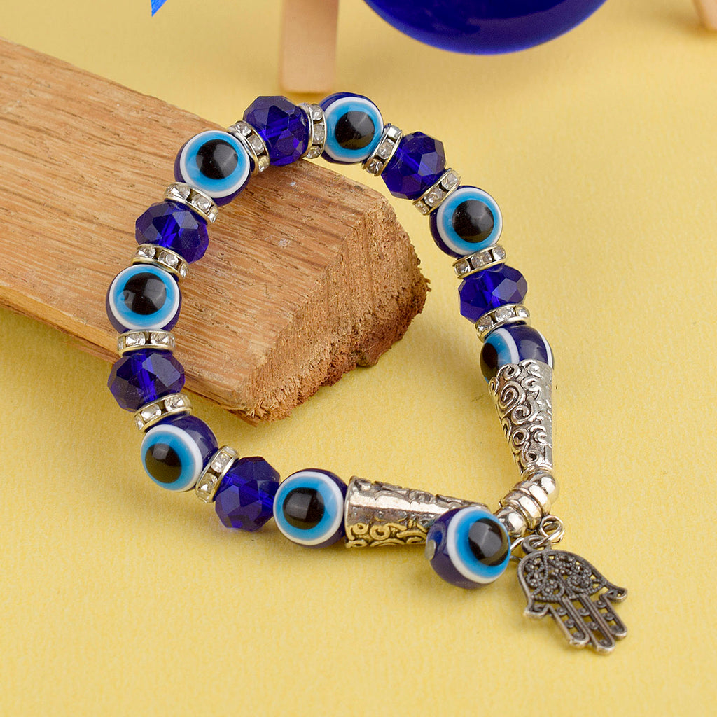 Pleasing Evil Eye Bracelet for Girls and Women featuring an elegant evil eye charm for protection and style. India’s Largest Pooja Accessories Brand – www.satvikstore.in