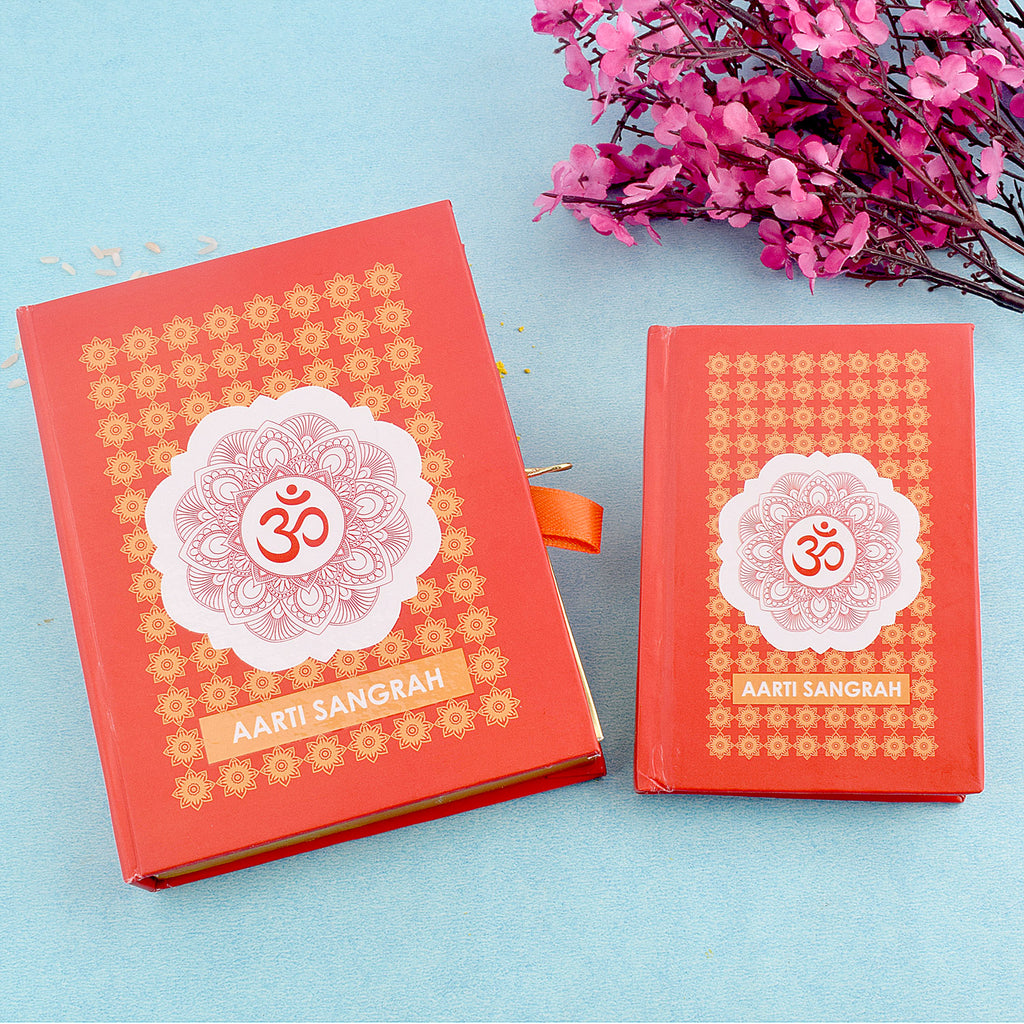 Premium Arti Sangrah Book featuring a collection of sacred Hindu aratis for devotional practices and spiritual rituals.India’s Largest Pooja Accessories Brand – www.satvikstore.in