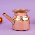 Pure Copper Kalash with Spout (Lota) for Pooja and Rituals, traditional tamra lota used for temple offerings, havan, and daily worship.India’s Largest Pooja Accessories Brand – www.satvikstore.in