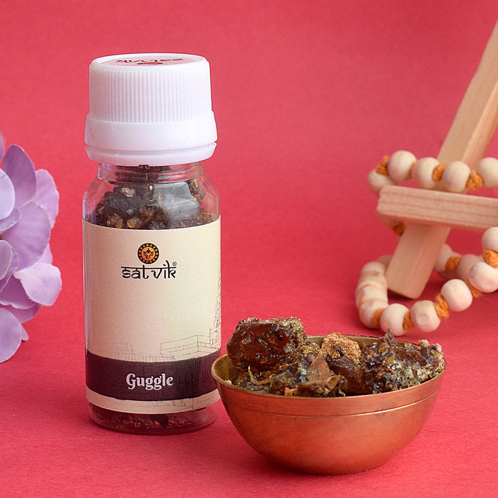Pure Guggal for Pooja (25 Gram) is a sacred incense used in religious rituals and pooja ceremonies, known for its purifying and spiritual qualities. It enhances the divine atmosphere during prayers and brings blessings – India’s Largest Pooja Accessories Brand – www.satvikstore.in