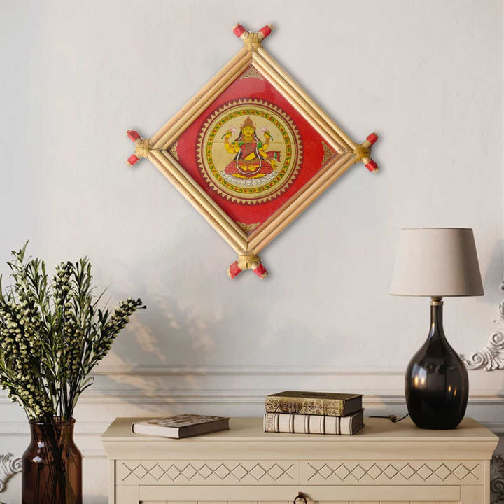 Small Laxmi Patachitra Photo Frame for Home Temple and Spiritual Decor. India’s Largest Pooja Accessories Brand - www.satvikstore.in