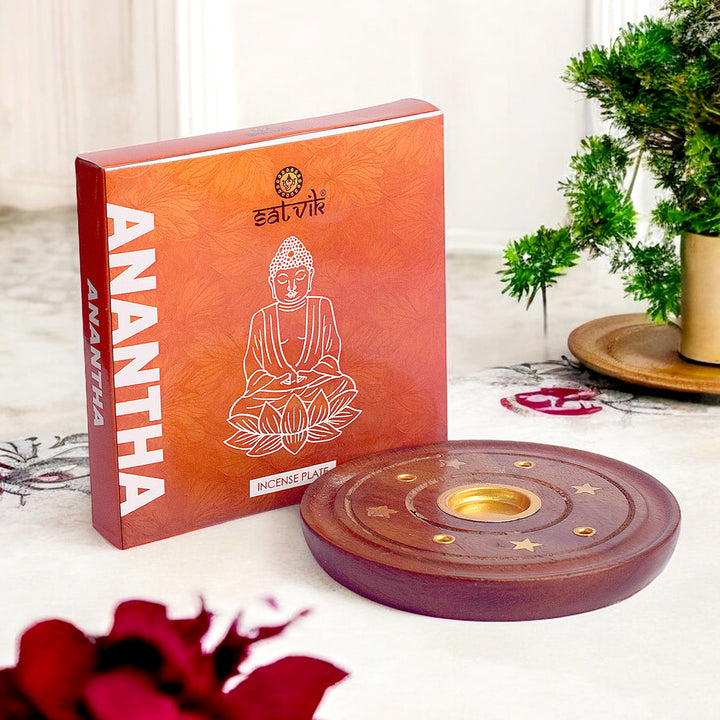 Wooden Agarbatti Stand with Star Design and 4 Holes for holding incense sticks during pooja rituals. India’s Largest Pooja Accessories Brand – www.satvikstore.in 