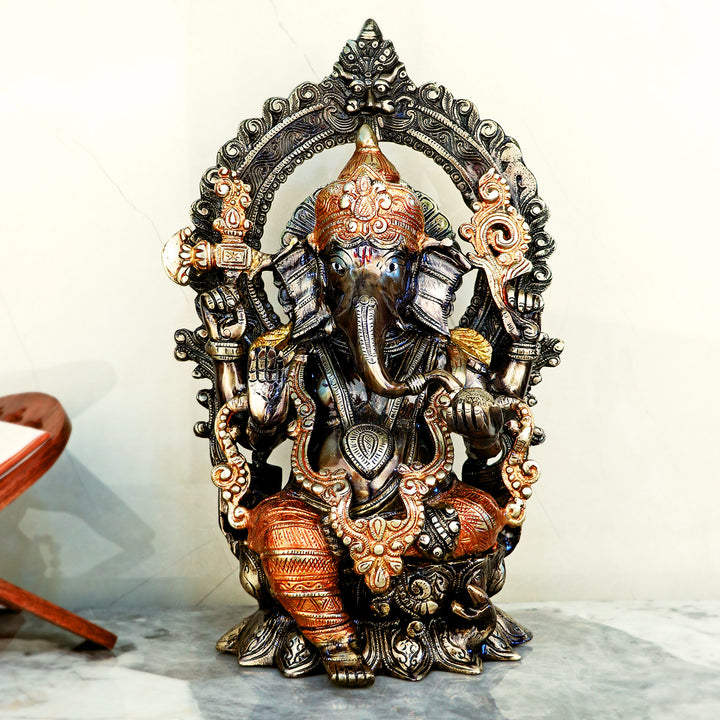 Lord Ganesh, Ganpati, is known for Blessing Good Health and Wealth, The Idol Is made from Premium Quality material for long-lasting use. Handmade product from the Artisanship of India's Craftsman Using Modern Style.