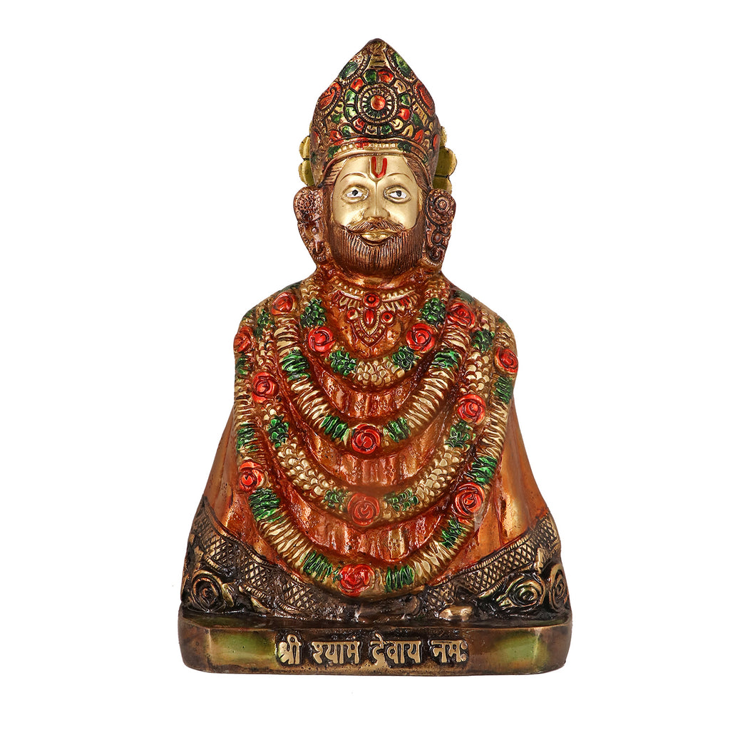 Lord Khatushyam, Khatu Shyam, lord Khatyshyam, known for Blessing Good Health and Wealth, The Idol Is made from Premium Quality brass material for long lasting use. Handmade product from the Artisanship of India's Craftsman with Using Modern Style.
