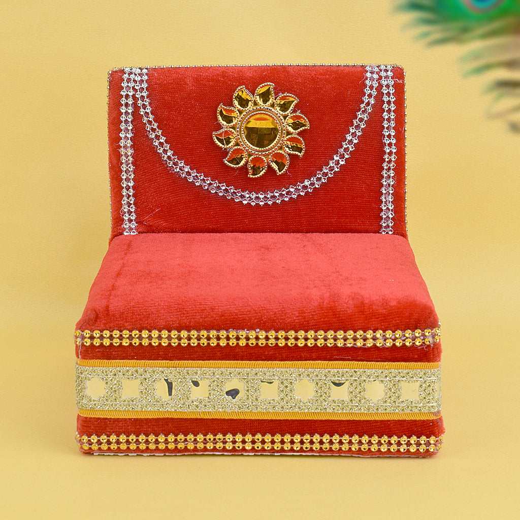 Divine Embrace Velvet Sleeping Bed Small for Laddu Gopal – India’s Largest Pooja Accessories Brand – www.satvikstore.in