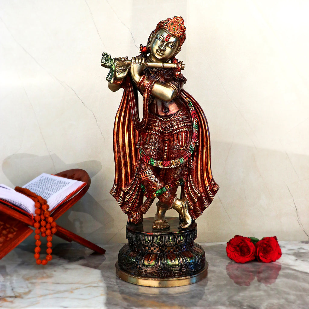 About Product: Pure Brass Krishan is known for Blessing Good Health and Wealth, The Idol Is made from Premium Quality material for long-lasting use. Handmade product from the Artisanship of India's Craftsman Using Modern Style.