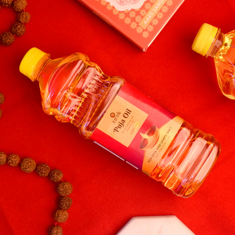 Puja Oil for Sacred Moments: With the goodness of Sesame, this oil is ideal for spiritual rituals, enhancing the purity of pooja and prayers. A perfect blend for lighting diyas and anointing idols – India’s Largest Pooja Accessories Brand – www.satvikstore.in