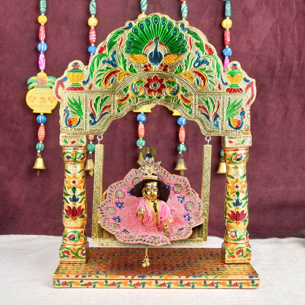 Royal Darbar Meenakari Jhula for Laddu Gopal – India’s Largest Pooja Accessories Brand – www.satvikstore.in