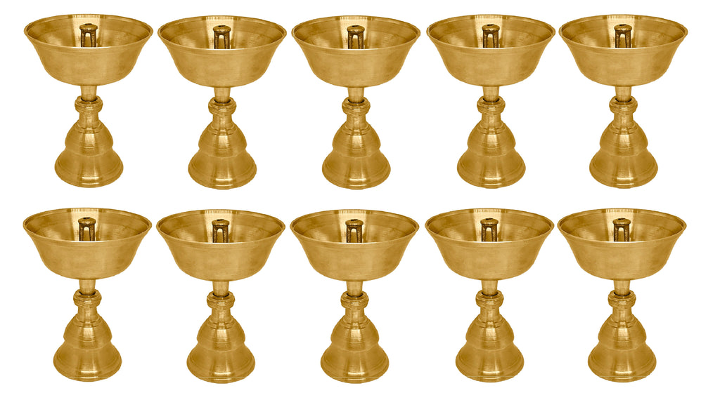 Brass Tibetan Butter lamp Diya (Buddhist Alter Supplies) Puja Store Online Pooja Items Online Puja Samagri Pooja Store near me www.satvikstore.in