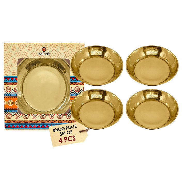 Pure Brass Laddu Gopal Bhog Thali Set is a finely crafted offering tray designed for presenting sacred offerings to Lord Krishna. Made of durable brass, this thali set adds elegance to your Laddu Gopal Pooja and rituals – India’s Largest Pooja Accessories Brand – www.satvikstore.in
